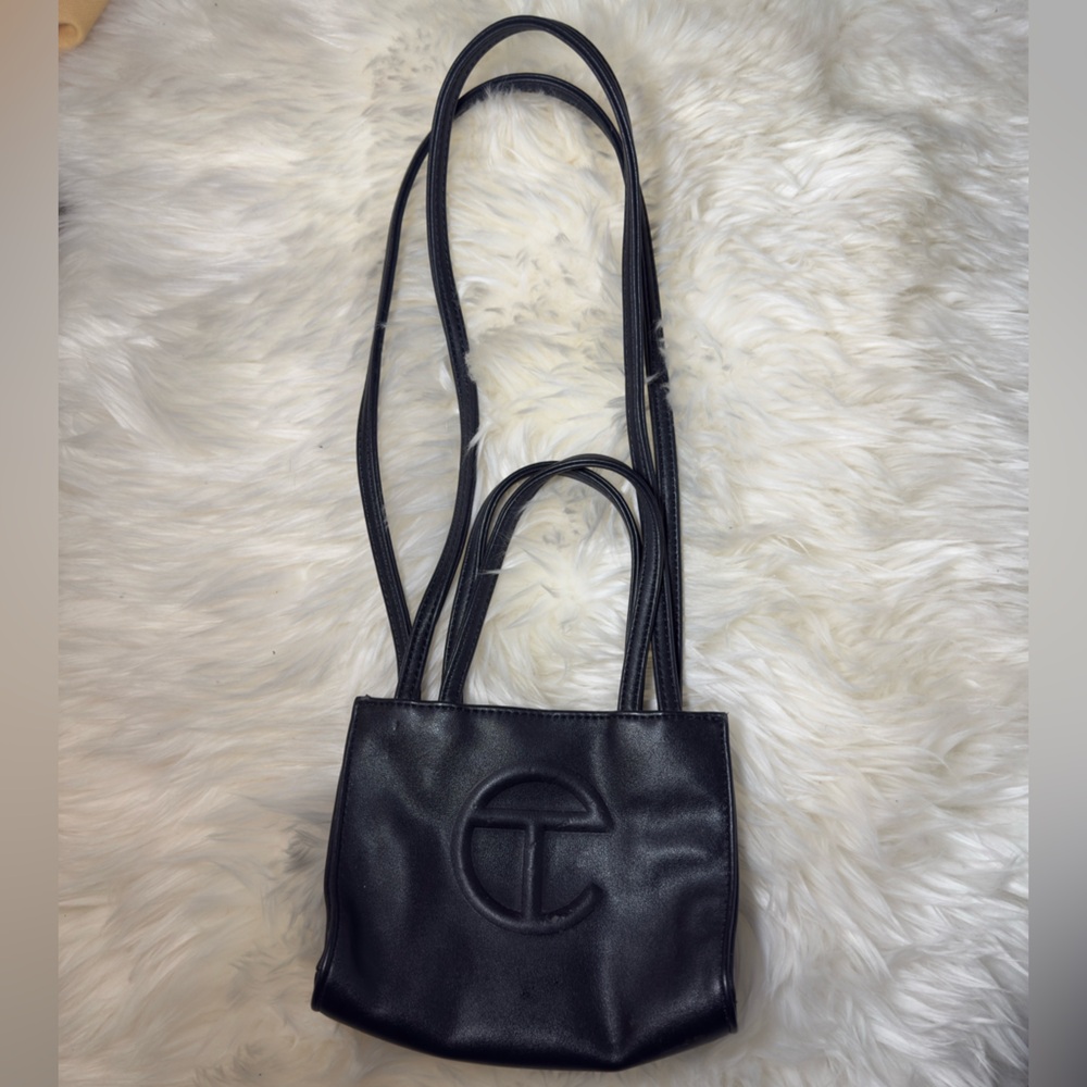 Telfar Small Black Vegan Leather Shopping Bag